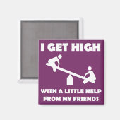 Ich werde mit wenig Hilfe von meinem Freund Magnet (Vorderseite/Rückseite)
