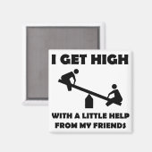 Ich werde mit wenig Hilfe von meinem Freund Magnet (Vorderseite/Rückseite)