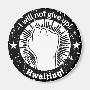 Ich werde nicht aufgeben! Hwaiting! In Grunge Magnet