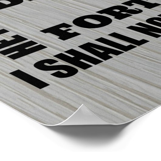 Ich werde nicht bewegt Bibelverse Poster (Ecke)