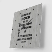 Ich werde nicht bewegt Bibelverse Quadratische Wanduhr (Winkel)