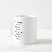 Ich werde nicht die Augen rollen Kaffeetasse (Vorderseite Links)