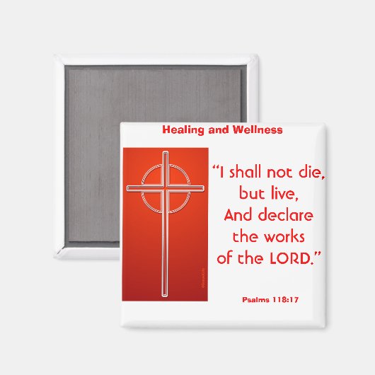 Ich werde nicht die, sondern leben magnet (Vorderseite/Rückseite)