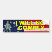 Ich werde nicht einhalten autoaufkleber (Vorne)