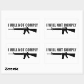 Ich werde nicht einhalten rechteckiger aufkleber (Blatt)