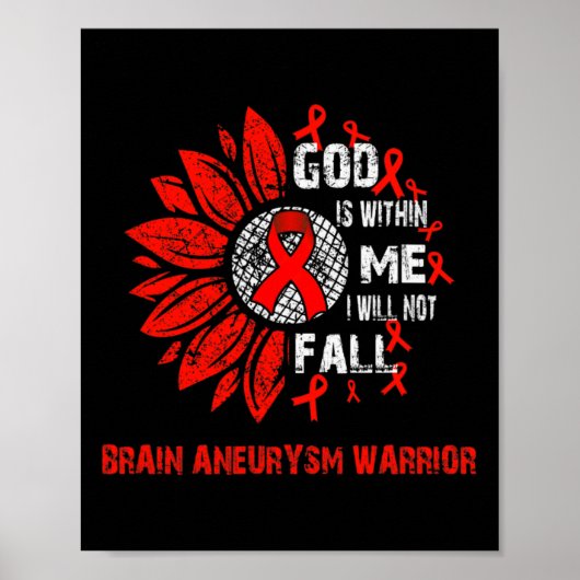 Ich werde nicht fallen Gehirnaneurysma Krieger Poster (Vorne)