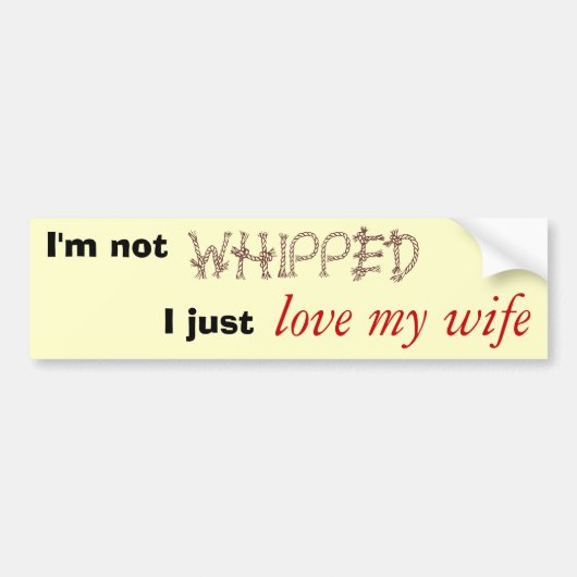 Ich werde nicht gepeitscht autoaufkleber (Vorne)