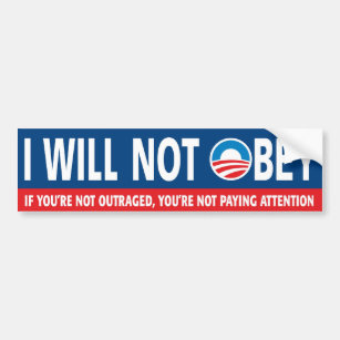 Ich werde nicht OBEE — Anti-Obama-Autoaufkleber Autoaufkleber
