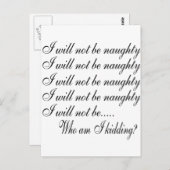 Ich werde nicht schmutzig sein............ Wer bin Postkarte (Vorne/Hinten)