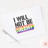 Ich werde nicht schweigen quadratischer aufkleber (Umschlag)