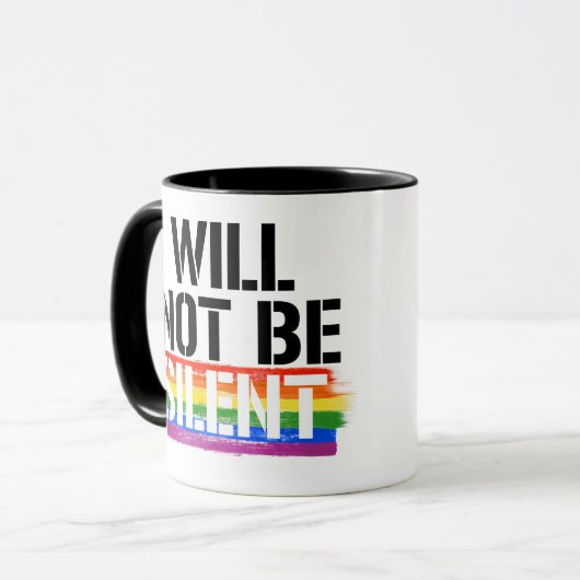 Ich werde nicht schweigen tasse (Vorderseite Links)