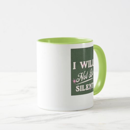 Ich werde nicht schweigen tasse (VorderseiteRechts)