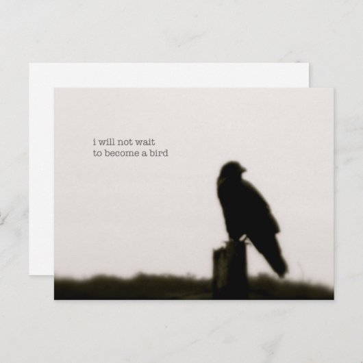 "Ich werde nicht warten" Postkarte (Vorne/Hinten)