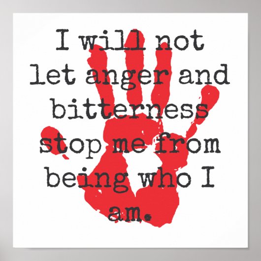 Ich werde nicht Wut und Bitterkeit Gelassen - Insp Poster (Vorne)