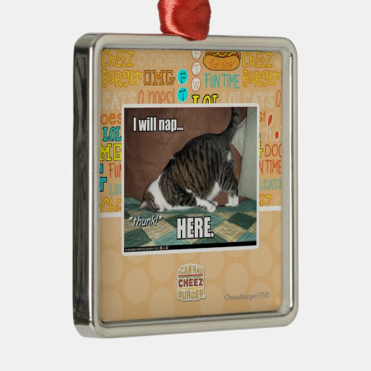 Ich werde Nickerchen hier Silbernes Ornament (Rechts)