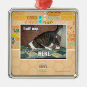 Ich werde Nickerchen hier Silbernes Ornament (Vorne)