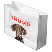 Ich werde nie auf Donald Trump herumhüpfen! Große Geschenktüte (Vorderseite Schrägansicht)