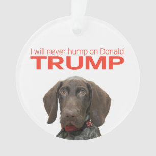 Ich werde nie auf Donald Trump herumhüpfen! Ornament