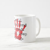 Ich werde nie meinen Kopf ausgeben - inspirierende Kaffeetasse (VorderseiteRechts)