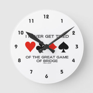 Ich werde nie müde von dem großen Spiel der Brücke Runde Wanduhr