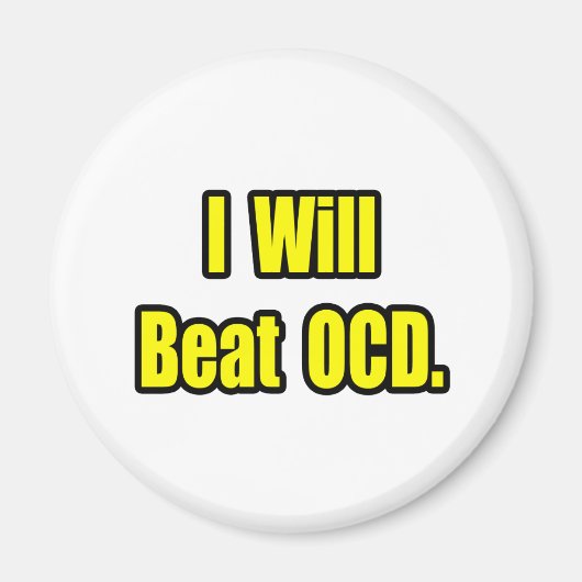 Ich werde OCD schlagen Magnet (Vorne)
