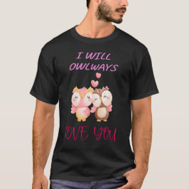 Ich werde Owlways Liebe Sie Valentinstag Paar T-Shirt