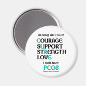 Ich werde PCOS schlagen Magnet (Vorderseite/Rückseite)
