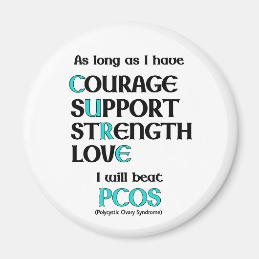 Ich werde PCOS schlagen Magnet (Vorne)