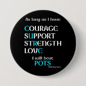 Ich werde ... POTS schlagen Button (Vorderseite)