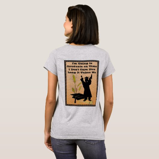 Ich werde pünktlich studieren T-Shirt (Schwarz voll)