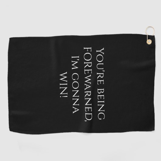 Ich werde Schwarz gewinnen Golfhandtuch (Horizontal)