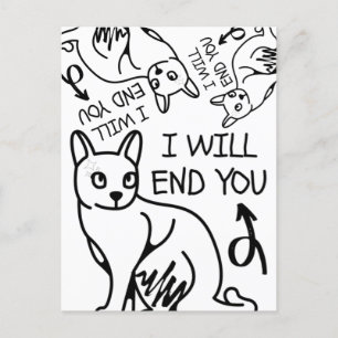 Ich werde Sie beenden, Gamer Funny Minimal Niedlic Postkarte