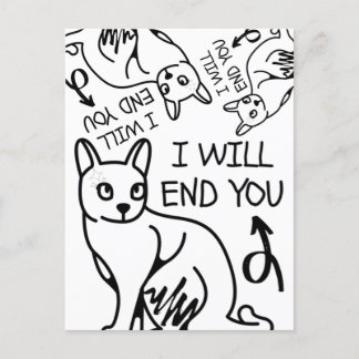 Ich werde Sie beenden, Gamer Funny Minimal Niedlic Postkarte