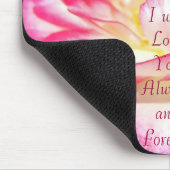 Ich werde Sie immer und für immer Liebe Mousepad R (Ecke)