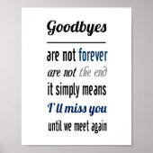 Ich werde Sie vermissen (Standard-Bildformat) Poster (Vorne)