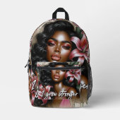 Ich werde stärker bedruckter rucksack (Vorderseite)