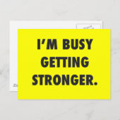 ICH WERDE STÄRKER MOTIVIEREND E POSTKARTE (Vorne/Hinten)