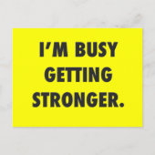 ICH WERDE STÄRKER MOTIVIEREND E POSTKARTE (Vorderseite)