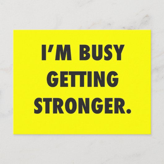 ICH WERDE STÄRKER MOTIVIEREND E POSTKARTE (Vorderseite)