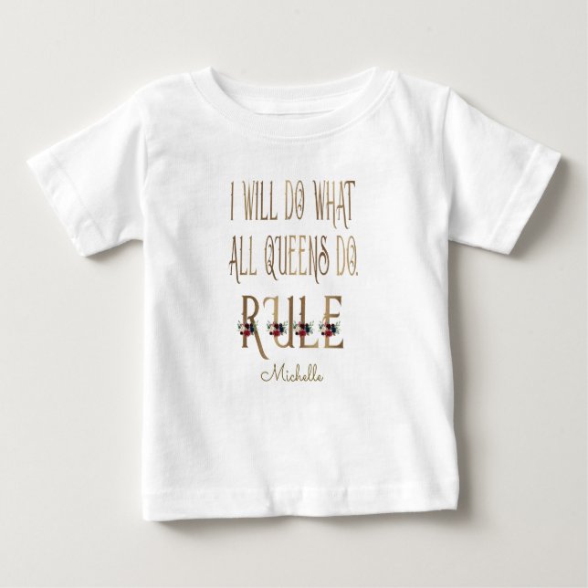 ICH WERDE TUN, WAS ALLE KÖNNEN, DIE REGEL-Monogram Baby T-shirt (Vorderseite)