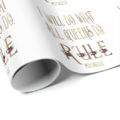 ICH WERDE TUN, WAS ALLE KÖNNEN, DIE REGEL-Monogram Geschenkpapier (Rolleneckpunkt)