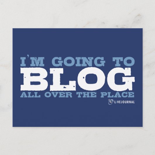 Ich werde überall im Blog (LiveJournal) Postkarte (Vorderseite)