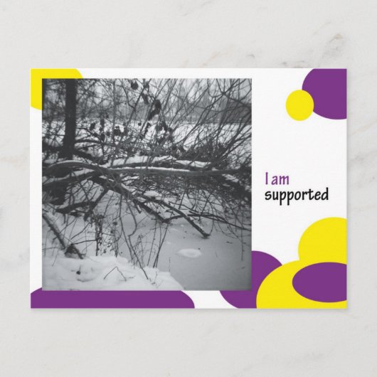 Ich werde unterstützt postkarte (Vorderseite)