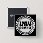 Ich werde #USAPatriotGraphics © nicht einhalten Button (Vorne & Hinten)