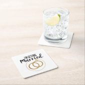 Ich werde verheiratet rechteckiger pappuntersetzer (Vor Ort)