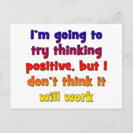 Ich werde versuchen, positiv zu denken, postkarte