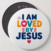 ICH WERDE VON JESUS GELIEBT KNOPF BUTTON (Vorne & Hinten)