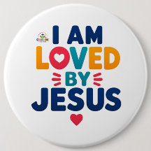 ICH WERDE VON JESUS GELIEBT KNOPF
