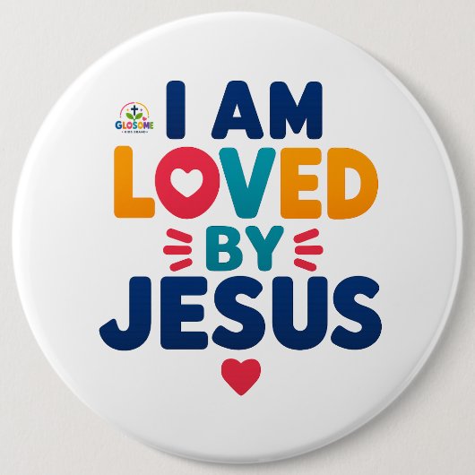 ICH WERDE VON JESUS GELIEBT KNOPF BUTTON (Vorderseite)