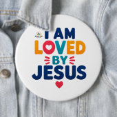 ICH WERDE VON JESUS GELIEBT KNOPF BUTTON (Beispiel)